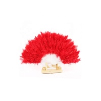 Gigertop — éventail en plumes d'oie, belle tenue de danse carrée, pliable, à main, pour mariage, Costume fantaisie