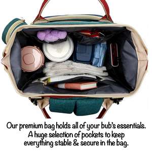 Bolsa de Pañales Impermeable Personalizada para Mamá y Bebé, Mochila, Juego de Bolsas para Bebé, Multifuncional para Viajes - Product Image 2