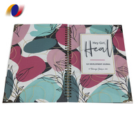 Vente en gros Carnet à reliure à spirale personnalisé à couverture rigide imprimé en carton de papier kraft offset fantaisie-pour usage personnel ou professionnel