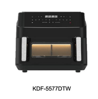 Friteuse à air numérique à double panier 10,5 L avec écran tactile, fenêtre de visualisation et fonctions intelligentes pour la maison