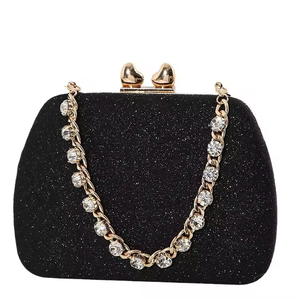 High Quality Textured Square <b>Box</b> New Fashionable Evening Bag Fashion <b>Heart</b>-<b>Shaped</b> Diamond-Encrusted Wedding Women's Tote Bags - Product Image 5