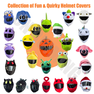 Fundas de Casco de Motocicleta de Felpa Suave, Personalizables, con Estilos Geniales, Lindos y Divertidos, Colección de Fundas de Casco Originales y Peculiares - Product Image 1