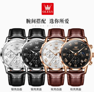   Reloj Deportivo de Moda 5529 con Logotipo Personalizado OEM para Hombre, Reloj de Pulsera de Cuero para Hombre, Reloj de Cuarzo OEM - Product Image 6