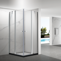 Cabine de douche d'angle carrée en aluminium fabriquée en Chine pour salle de bain