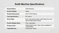 Machine Smith multifonction professionnelle de qualité commerciale pour l'entraînement complet de la force en salle de sport et centre de fitness