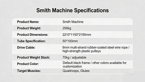 Máquina Smith Multifuncional de Grado Comercial Profesional, Equipo Integral de Entrenamiento de Fuerza para Gimnasios y Centros de <span class=keywords><strong>Fitness</strong></span> - Product Image 3