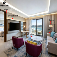 Meubles d'hôtel sur mesure de haute qualité pour lits d'hôtel modernes, suite de chambre d'hôtes, ensemble complet de meubles de chambre d'hôtel de luxe 5 étoiles
