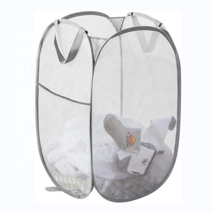 Cesto de lavandería emergente de malla aceptable con logotipo personalizado, cesta cuadrada plegable para <span class=keywords><strong>ropa</strong></span> <span class=keywords><strong>sucia</strong></span>, habitación de niños, <span class=keywords><strong>baño</strong></span> de viaje, plegable - Product Image 4