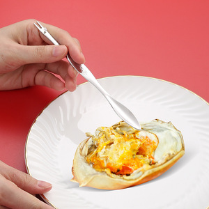 304 Stainless Steel Crab Fork Seafood Tool Modern Simple Design For Crab Shrimp Lobster Eating - Product Image 2