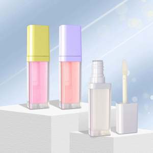 Tubos para Brillo Labial, Tubos para Lápiz Labial Líquido, Tubos Triangulares de 5 ml para Brillo Labial Vacíos con Pincel - Product Image 1