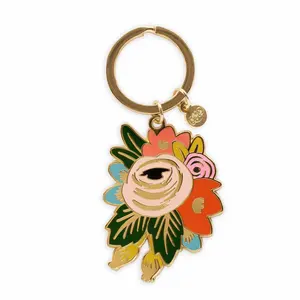 High quality wholesale custom your logo hard enamel metal keychain