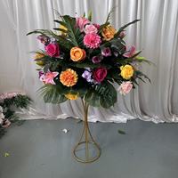 IFG Fartory Boule de fleurs artificielles en soie tropicale de haute qualité de 65 cm pour la décoration de centre de table de mariage