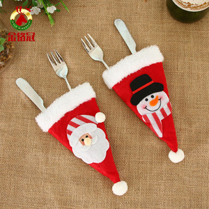 Noel <b>Christmas</b> Decorations <b>Table</b> Decor New Year <b>Christmas</b> Tableware Fork Knife Holder Bag - Product Image 1