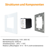 Prise électrique intelligente Bingoelec Allemagne avec télécommande WiFi, prise EU Schuko Zigbee avec courant nominal de 16A et réseau NFC