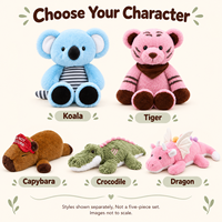 Jouets en peluche EPT pour animaux, 5 styles : Koala, Tigre, Capybara, Crocodile, Dragon – Collection de personnages doux et moelleux