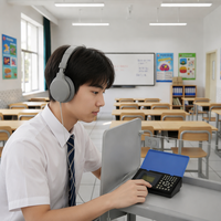 Headphone Edukasi Gray Ear untuk Belajar di Kelas Sekolah, Perangkat Audio Model GD3110B, Buatan Shaanxi, Cina