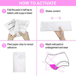 Bantalan pendingin pascamelahirkan untuk wanita, perlengkapan perawatan kesehatan instan dapat digunakan kembali, bantalan pendingin setelah melahirkan, kantong es perleal untuk perawatan Postpartum - Product Image 3