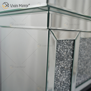 Trang Trí Nội Thất Trong Nhà Luxury Crystal Crushed Diamond Mirror Lò Sưởi Với Gió Nóng Chèn Trong Nội Thất Phòng Khách WXWF-042 - Product Image 6