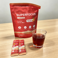 Poudre Focus avec Rhodiola, N-Acétyl-L-Tyrosine, B12, Soutien Hydratant, Zéro Sucre, 20 Sachets de Portion, Formule Quotidienne