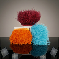 Plumes d'autruche moelleuses en gros, couleurs teintées, pour robes de soirée, vêtements, accessoires de décoration, fourniture d'usine
