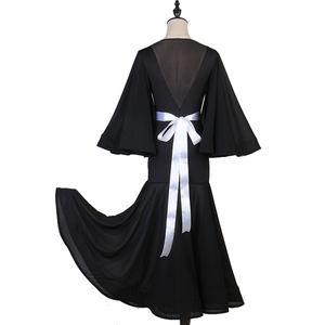 DB19073 New Coming Mesh Black Mujeres Traje <span class=keywords><strong>de</strong></span> baile <span class=keywords><strong>de</strong></span> salón para adultos Vestido <span class=keywords><strong>de</strong></span> baile <span class=keywords><strong>de</strong></span> salón sexy con <span class=keywords><strong>banda</strong></span> en la cintura - Product Image 2