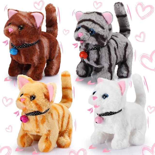 Interactive Electronic Plush Animals Toy Stuffed Animal with Walking Barking and Wagging Tail Features Christmas Present