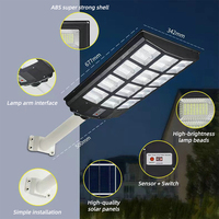 Fábrica al por mayor alto lumen 300W-600W ABS PC todo en uno comercial con sensor de movimiento IP65 luces de calle solares LED para exteriores