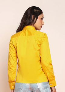 Chemise brodée à col structuré pour femme – Haut décontracté tendance et confortable pour l'été – Blouse élégante pour le bureau - Product Image 6