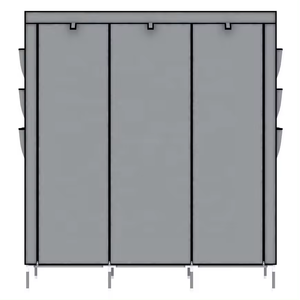 <span class=keywords><strong>Armoire</strong></span> Pliable et Portable <span class=keywords><strong>en</strong></span> Tissu <span class=keywords><strong>Toile</strong></span> Économique pour Rangement de Vêtements, Structure Métallique - Product Image 6