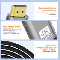 Nouvel adaptateur A425 HDMI vers DP avec alimentation USB 4K60Hz 18 Gbps, mise en miroir d'écran étendue, en alliage d'aluminium, câble pour audio
