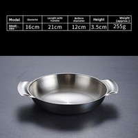 Panci Paella Stainless Steel Warna Emas, Baki Sajian Komersial dengan Pegangan Ganda, Aman untuk Microwave, Promo Hot Sale