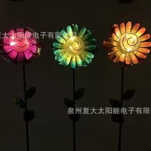 Solar Garden <b>Lights</b> Metal <b>Flower</b> Led Outdoor Decorative Lamp Water Resistant Free Standing 2 Year Warranty - Product Image 5