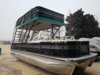 25ft Double Decker Passager Gonflable Sport Yacht Trendy Aluminium Moteur Hors-Bord Certifié CE Pêche Ponton Polyvalent