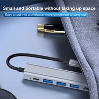 5 en 1 USB C Hub Multiport Adaptateur 4K HDMI USB 3.0 pour iPad Macbook Pro/Air Xiaomi Notebook Logo Personnalisé Impression Stock Disponible