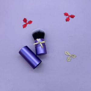 Pinceau à poudre YRX nouvelle couleur avec poils rétractables, pinceau kabuki rétractable violet, brosses à cheveux à poils rétractables avec capuchon - Product Image 6