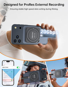 OSCOO Disco Duro Externo SSD Magnético Portátil de 20 Gbps, 512 GB, 1 TB, 2 TB para Grabación Externa ProRes 360 °   Soporte Giratorio para Almacenamiento Móvil, Disco Duro Externo PSSD - Product Image 6