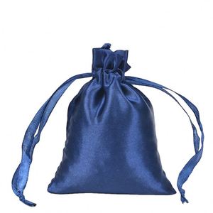 Bolsas de Regalo de Satén para Joyería, Cosméticos y Lápiz Labial, Bolsas de Seda con Cordón para Celebraciones de Boda, con Logotipo - Product Image 4
