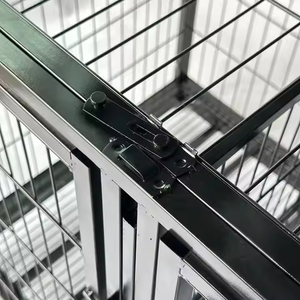 Vente directe d'usine, grand chenil en métal noir, <span class=keywords><strong>couverture</strong></span> supérieure, 6 pieds x 12 pieds x 7 pieds, Australie, galvanisé, modélisation 3D pour les grandes maisons pour animaux de compagnie - Product Image 4