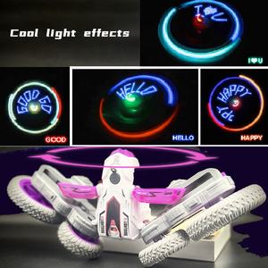 Coches RC AiJH con Luces LED Laterales, Coche de Carreras RC Recargable, Juguete para Niños, Doble Cara, Giros de 360 Grados, Coche Acrobático RC Giratorio - Product Image 3