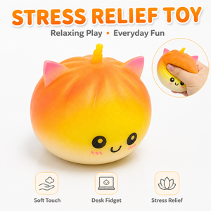Jouet Squishy Licorne Chat Mignon à Remontée Lente, Balle Anti-Stress Kawaii, Jouet de Décompression Fidget pour Enfants et Adultes - Product Image 5