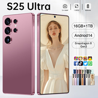 Smartphone S25 Ultra 2026 Original 6,9 pouces 5G Débloqué Double SIM avec Capacité 4G Écran HD 2K Caméra Arrière 108MP Processeur MTK OEM