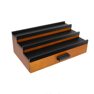 JUNJI Élégant présentoir de stockage de parfum à 3 niveaux Versatile Cologne Étagère Tiroir Organisateur pour la maison Artisanat en bois Panneau mural - Product Image 1