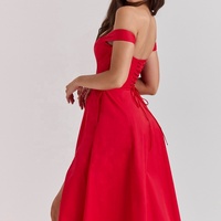 Robe midi à col halter et taille haute, motif arêtes de poisson, patchwork, style sexy et élégant, la plus vendue de la collection House Ofcb