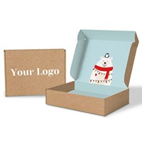 Boîte aux lettres en carton ondulé biodégradable haut de gamme avec logo personnalisé, pelliculage mat, revêtement UV, moderne, luxueuse et écologique pour vêtements