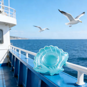 Porte-gobelet coquillage gonflable, porte-boissons flottant <span class=keywords><strong>pour</strong></span> <span class=keywords><strong>piscine</strong></span> et plage, plateau de rangement décoratif <span class=keywords><strong>pour</strong></span> salle de bain et bureau - Product Image 2