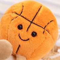 Porte-clés en peluche personnalisé en usine pour ballon de basket, football, volleyball, badminton, rugby, baseball, tennis