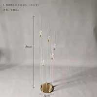 Vente en gros de chandeliers de mariage en acrylique de haute qualité à 8 bras, chandeliers de mariage transparents, décorations de mariage