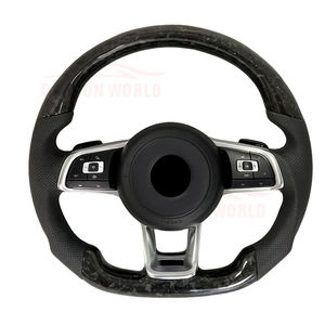 Volante de Fibra de Carbono para Volkswagen <span class=keywords><strong>Golf</strong></span> 7 7.5 MK7 GTI GTD GTE R Polo GTI Tiguan Passat 2013-2020 Volante de Carreras de Cuero - Product Image 3
