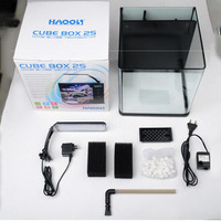 Yun Moderne Rectangle Ultra Clair Verre Acrylique Aquarium Fish Tank 19L Écologique 220V Salon Bureau Élégant En Plastique