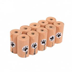 Sacs à déjections pour animaux de compagnie biodégradables et certifiés compostables, rouleaux de sacs écologiques pour chiens et chats avec distributeur en kraft - Product Image 4